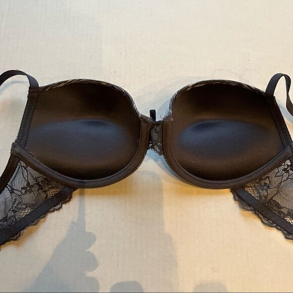 U.S. Polo Assn. Bra 34C blue and gray push up and underwire padded, lace - Picture 2 of 9